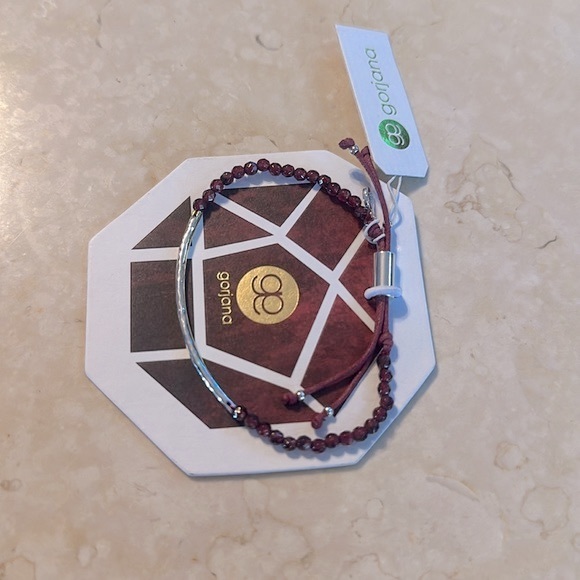 Gorjana NWT Power Gemstone Bracelet - Garnet & Silver - Picture 4 of 7